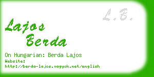 lajos berda business card